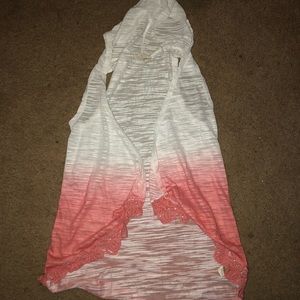 Pink and white ombré cover up